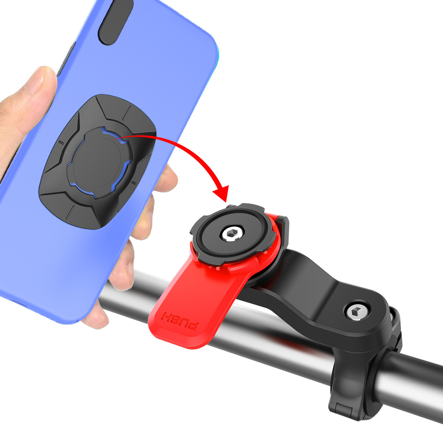 Simple Electric Vehicle Phone Holder, Motorcycle Navigation, Bicycle Riding, Delivery, 360-Degree Rotating Adjustable Holder