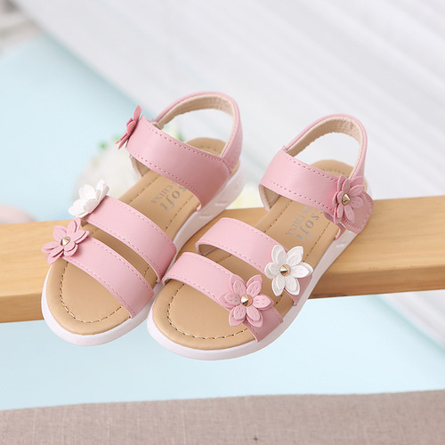 2025 Summer Girls' Children sandals, Flower Princess Shoes for Big Kids, Roman Shoes for Babies