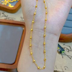 キラキラ光るレーザービーズさんのネックレス金店と高級感レーザーネックレスのファッションは長い間色が落ちていない
