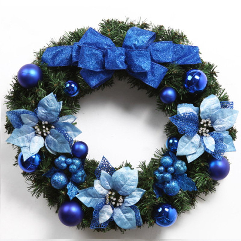 Decoraciones de navidad 50CM guirnalda de navidad decoración de la ventana colgante de navidad de oro decoración al por mayor transfronteriza