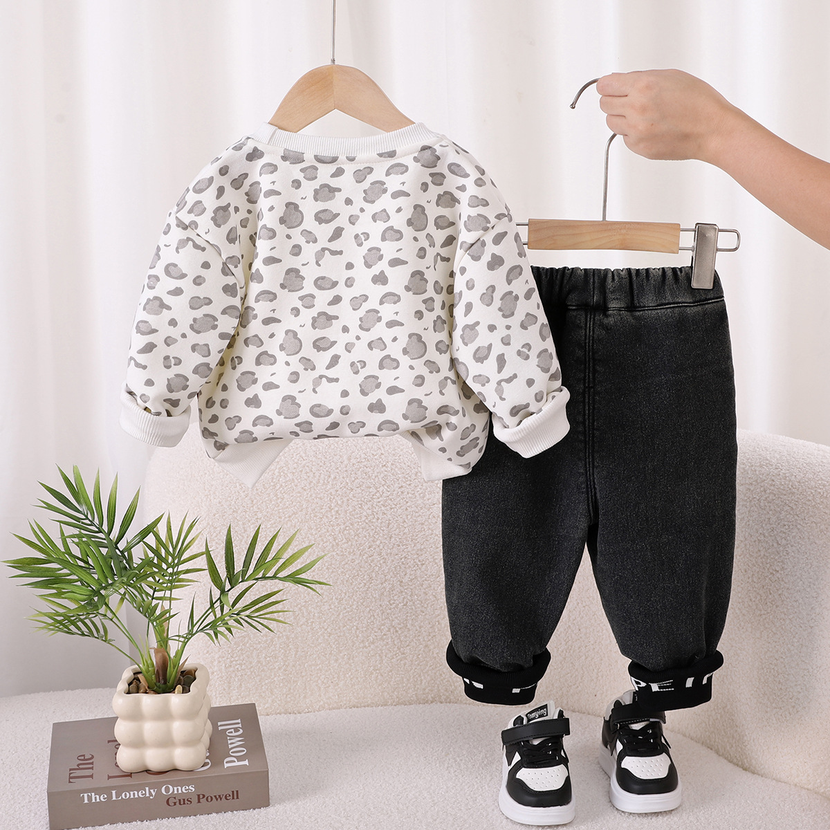 Jongen Fleece Sweatshirt Mat Leopardmuster An Box Set_voghion.com