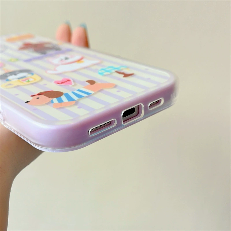 Apple, мультяшный совместимый чехол для iPhone 13 Pro, коты и собаки, 14, 14 Pro Max, 16