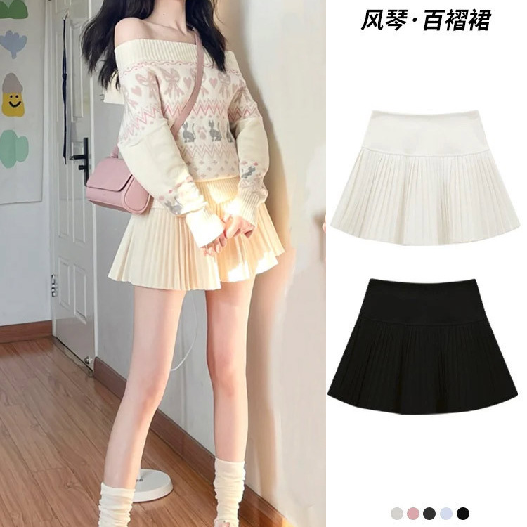Pleated Skirt for Women, Summer 2026 New High-Waisted Pure Desire Style A-Line Skirt, Short Skirt for Petite Figures, Accordion Pleated Skirt