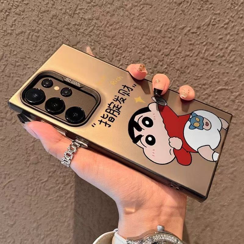 Finger Butt Fortune Xiaoxin Is Suitable for Samsung S25 Mobile Phone Case Galaxy S24 Ultra Color Silver S23+S22S21S