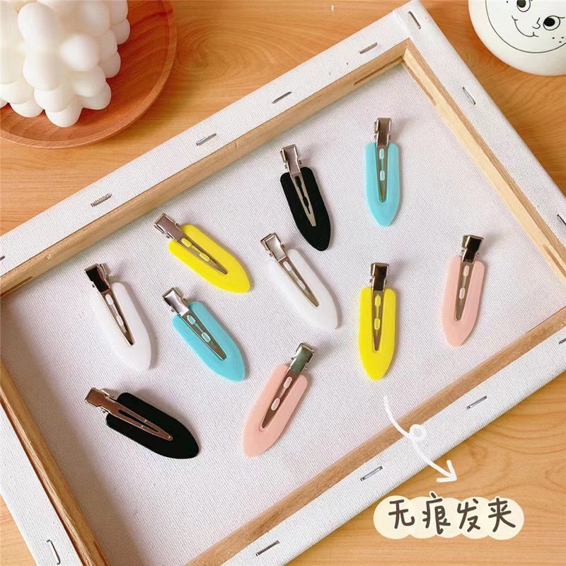 diy奶油胶无痕发夹卡通配件发卡女刘海碎发夹糖果色水滴BB夹批发|undefined