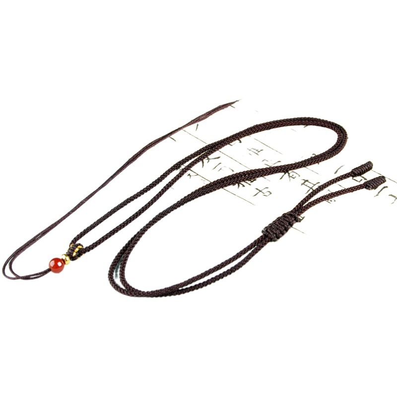 Cordón colgante al por mayor cordón de cuello multicolor jade ágata cordón tejido ajustable cordón de collar más cuentas de jade