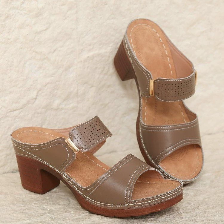 (Cross-border trading), summer slippers, solid set, sandals, European style, 2025 years, plus size