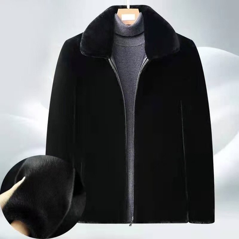 Cross-Border Men's Autumn and Winter Imitation Mink Velvet Environmentally Friendly Imitation Fur Jacket Thickened Warm Imitation Mink Hooded Mink Coat Cross-Border Men's Autumn and Winter Imitation Mink Velvet Environmentally Friendly Imitation Fur Jacket Thickened Warm Imitation Mink Hooded Mink Coat