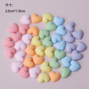 Colorful frosted macaron heart handmade hair clip diy material bag homemade children's resin cream glue accessories