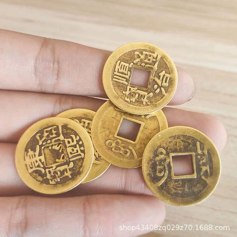 Латунь отлита античная медная монета Пять Императоров, Шесть Императоров, Восемь Императоров, Десять Императоров династии Цин