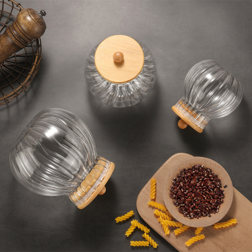 Storage jars Grains bottles Glass sealed jars Storage boxes Transparent tea jars Household snacks nut jars