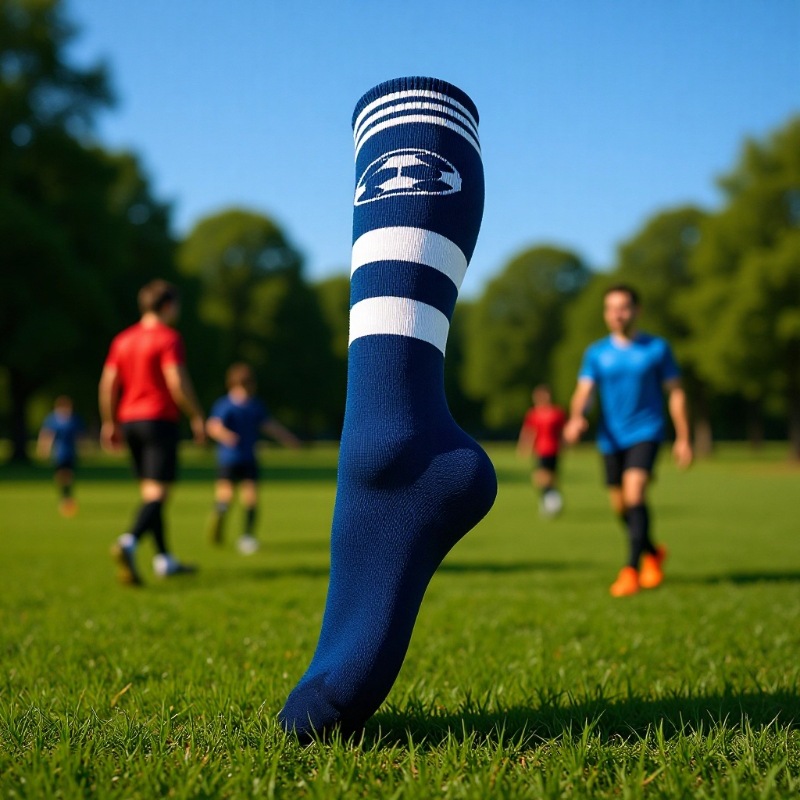 Cross-Border Hot Selling Basketball Socks Football Socks Manufacturers Wholesale Stripesd Football Socks Sports Stockings Football Soc