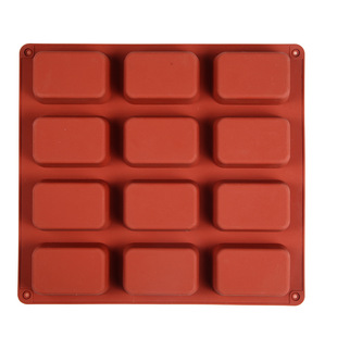 Silicone 12 Consecutive Soap Square 400 Soap Aromatherapy Cake Mold Frozen Pudding Soap Mousse Cake Mold