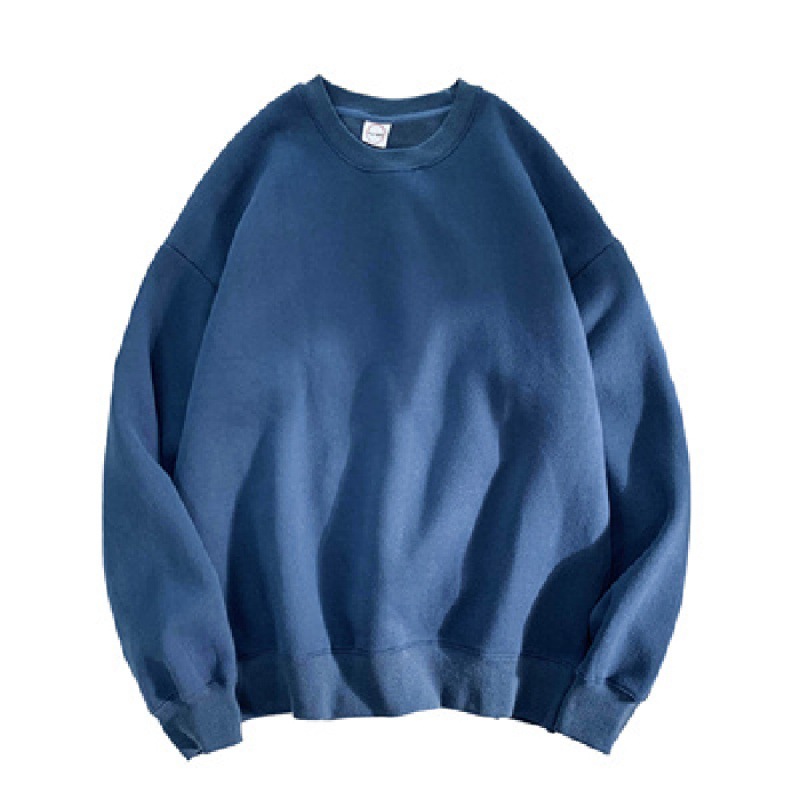 Comercio exterior al por mayor en stock más tamaño 200kg hermana gorda suelta cuello redondo coreano color sólido hombres y mujeres pareja suéter ins moda