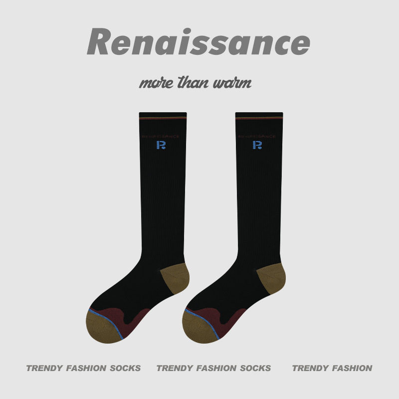Renaissanceスポーツストレスふくらはぎソックス圧縮フィットネスランニング縄跳びヨガプラティバドミントンソックス|undefined