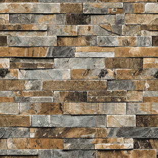 3D three-dimensional retro Chinese imitation marble brick wallpaper living room TV background cafe hotel antique wallpaper