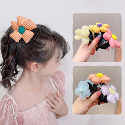 Children's Summer Pigtails Clip Back of the Head Pigtails Clip Hairpin Girls High Pigtails Magic Fixing Claw Girl Hairpin 