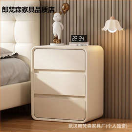 床头柜现代简约三层柜子实木储物柜网红床边柜简易床头收纳柜