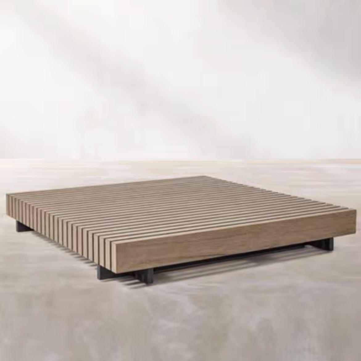 Villa al aire libre sofá de madera maciza impermeable solar diseñador patio jardín sala de sol al aire libre muebles de ocio de teca