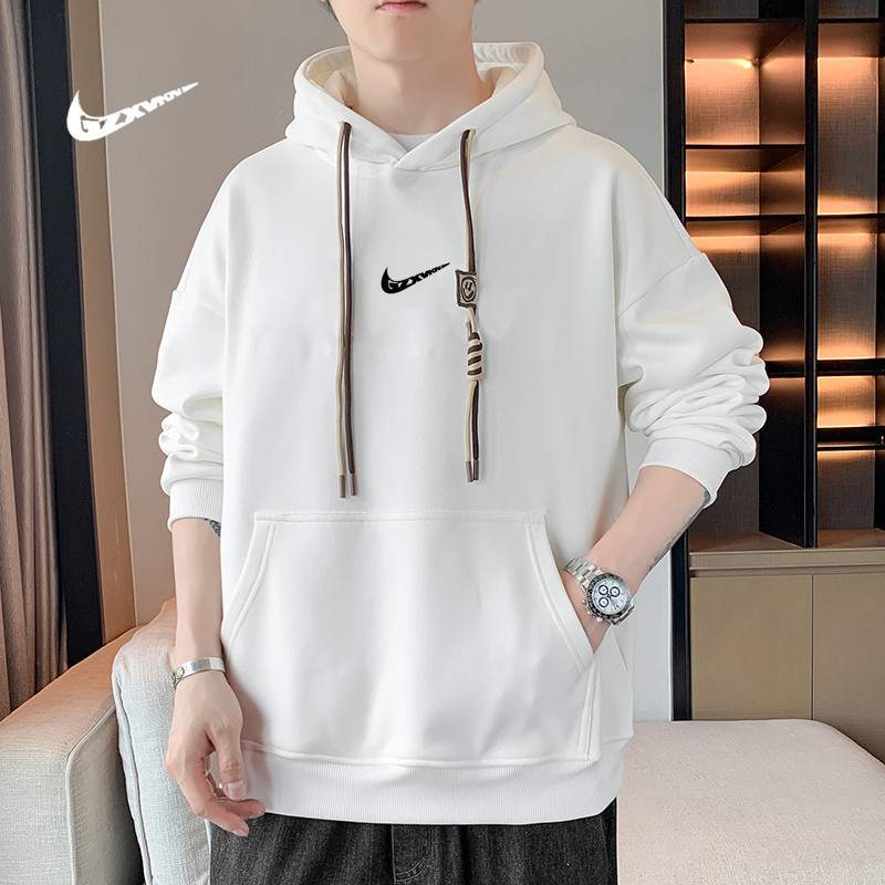 American High Street Heavy Hooded Sweater Men's Retro Sports Hoodie Spring and Autumn New Fashion Brand Loose Casual Jacket