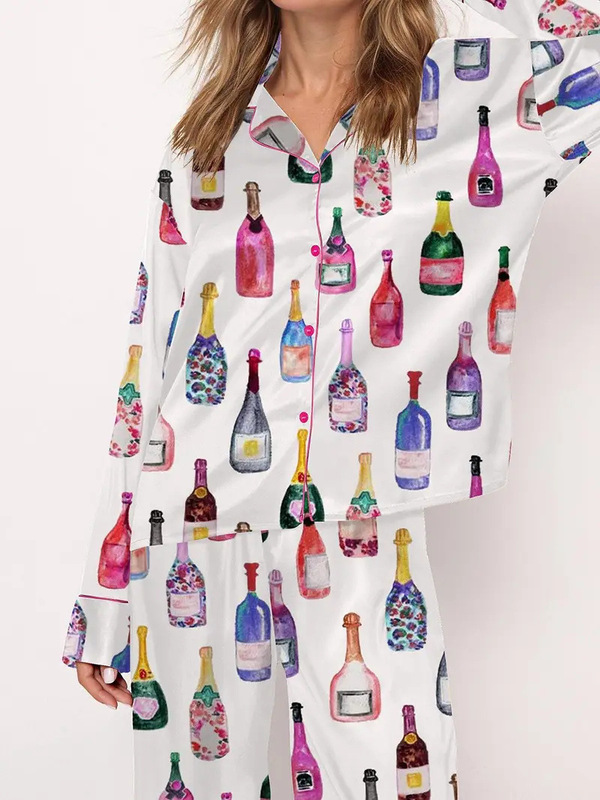 2025跨境新款长袖家居服3D数码印花睡衣情侣亲子服家居服POD定 制|undefined