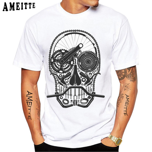 Amazon Wish Cross-border Europe and America Fun Print Pattern Crew Neck Short Sleeve T-Shirt for Men - Independent Store AliExpress