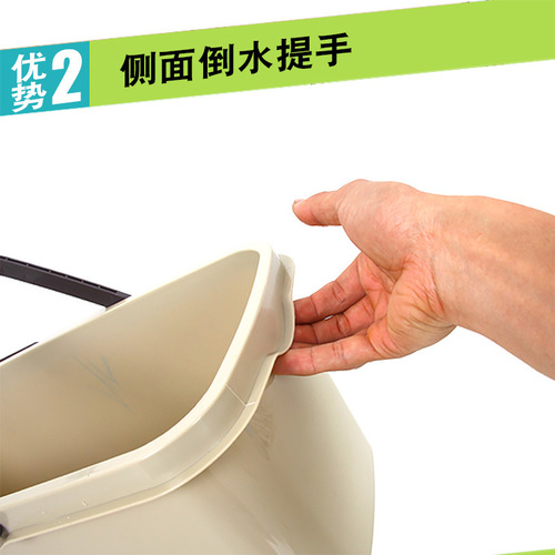 Household rectangular wash mop bucket thickened floor mop bucket sponge mop handle portable mop bucket rinse mop plastic bucket