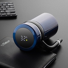 智能保溫杯logo泡茶杯男士商務高檔大容量水杯隨行不鏽鋼保暖杯