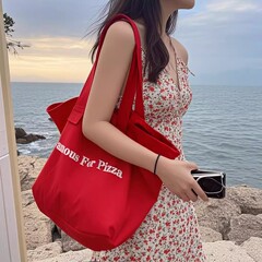 ファッション大容量キャンバスバッグ女性2025新潮アルファベットプリントシングル肩脇下バッグシンプルなトートバッグ