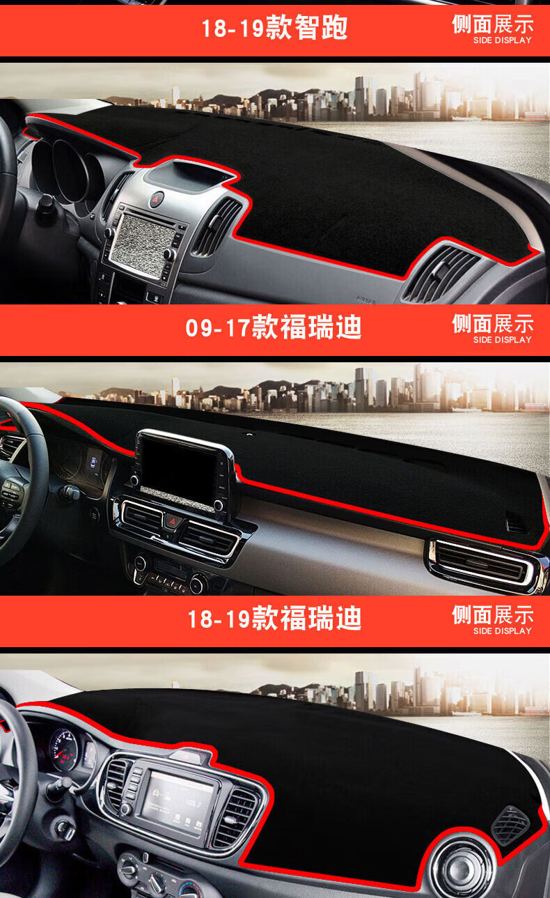 Suitable for Kia K2 K3 K4 K5 K3S Kx5, Special Kx3 Dashboard Light-Proof Mat, Central Control Sunshade Mat