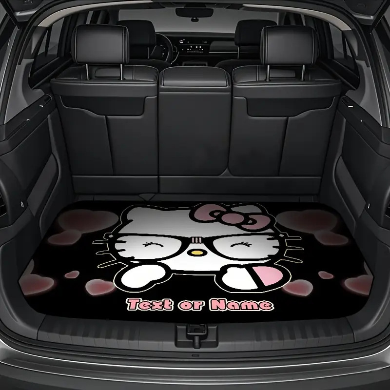 Cross-Border Cute Hello Kitty Car Trunk Mat, Universal for All Seasons, Non-Slip, Dirt-Resistant, Wear-Resistant, Dust-Proof Car Mat Labeling