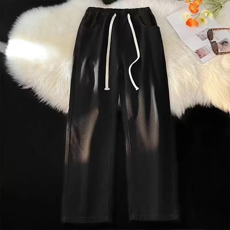 Southeast Asia Cross-Border Popular Spring and Autumn Jeans Floor-Length Pants Men's American High Street Casual Pants Loose Straight Pants