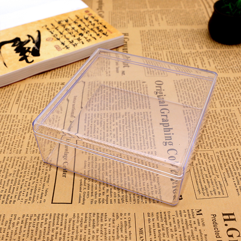 正方形天地盖透明盒药材盒展示盒塑胶盒食品盒包装盒糖果盒塑料盒