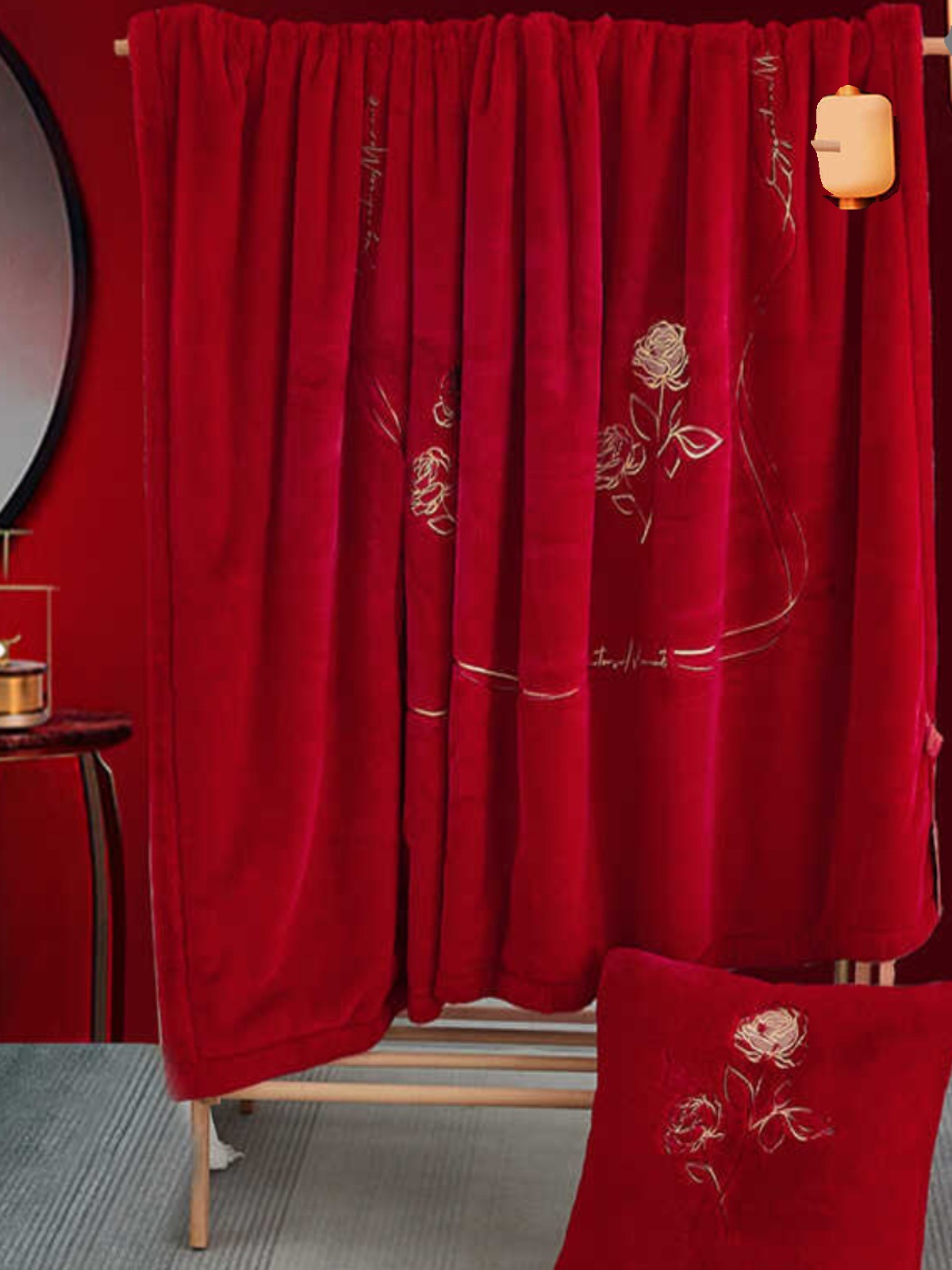 3 차원 자수 담요 가정용 담요 웨딩 담요 더블 담요 함께 선물 실행