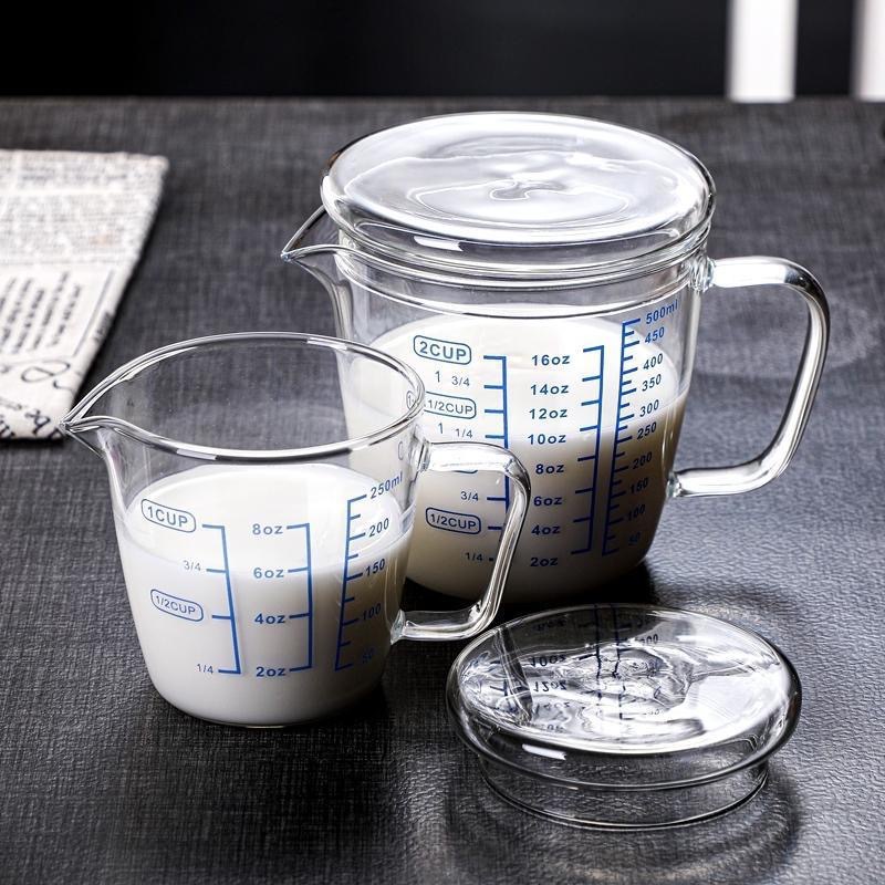 Wholesale heat-resistant glass milk cup milk measuring cup microwave oven electric ceramic stove open fire kitchen thickened baking measuring cup household