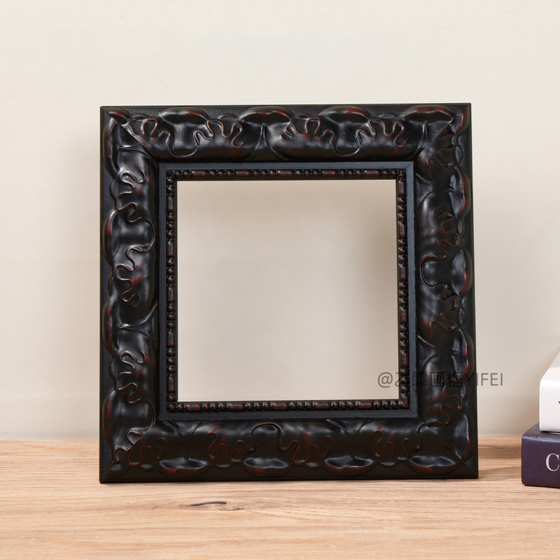 American, French, European style black 50mm custom wooden framed picture frame, solid wood framed photo frame, oil painting frame