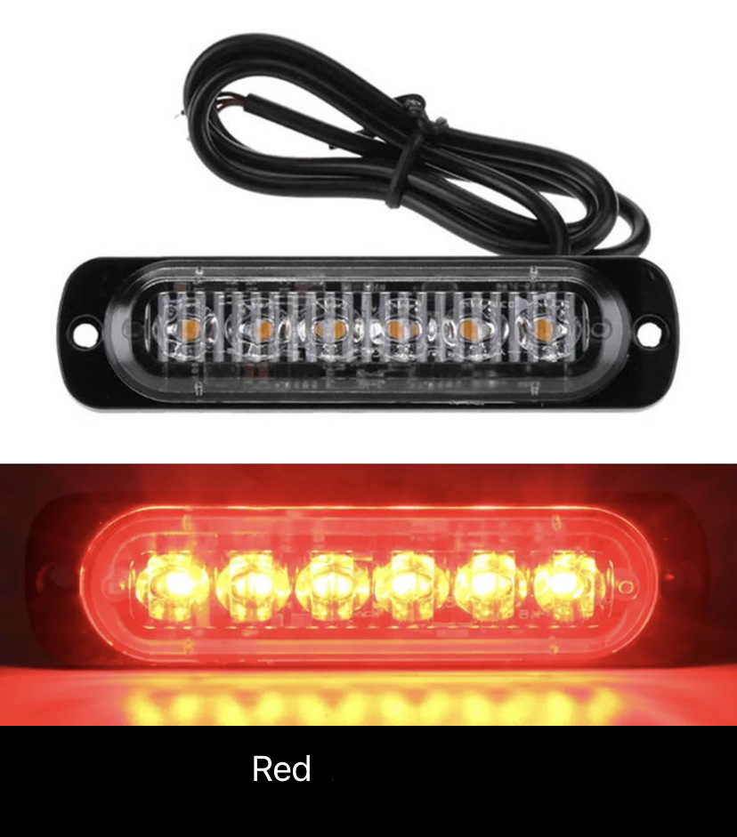 Luz de advertencia del coche luz intermitente motocicleta camioneta 12-24V Universal 6LED ultrafino señal lateral luz intermitente