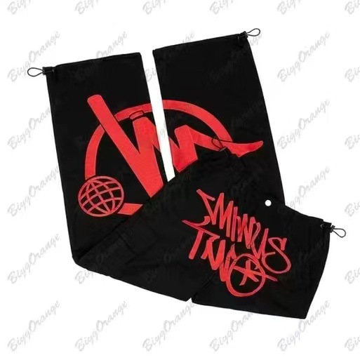 2023 transfronteriza American High Street hip hop marca de moda carta de impresión monos hombres y mujeres de los mismos pantalones casuales rectos sueltos