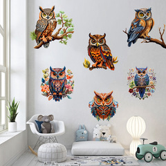 Creative New Style Multi-Tree Owls Self-Adhesive Removable Wall Sticker for Living Room Bedroom Decor Sticker Painting Y242
