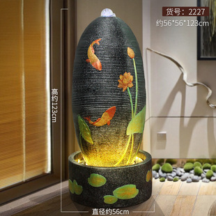 Feng Shui Wheel Lucky Egg European-style Water Decoration Fountain Waterscape Living Room Decoration Office Egg Humidifier