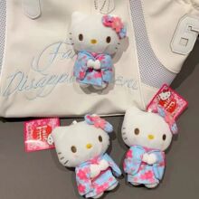 日式樱花蓝色和服kitty包包挂件可爱玩偶书包挂少女心玩偶钥匙扣