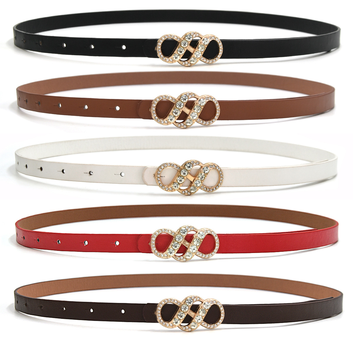 皮带女ins文艺简约黑色细腰带韩版潮流时尚皮带百搭裤带工厂直销