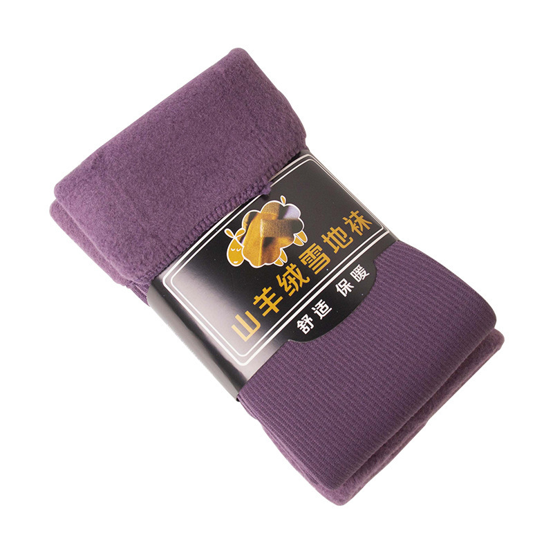 demi-season solid color keep warm fleece socks for men and women for…