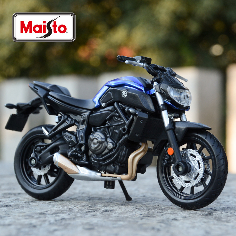Meichi Figure 1:18 Yamaha 2018 YAMAHA MT-07 simulation alloy motorcycle model with base Meichi Figure 1:18 Yamaha 2018 YAMAHA MT-07 simulation alloy motorcycle model with base