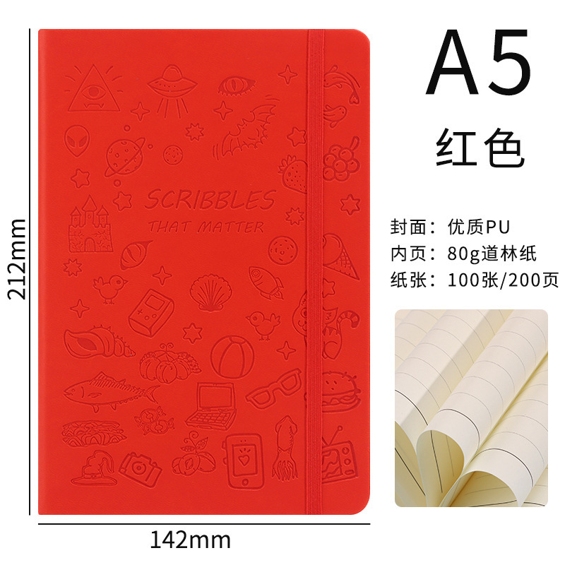 Amazon Tuya A6 かわいいハンドブック日記学生ノートブック卸売漫画ストラップメモ帳|undefined