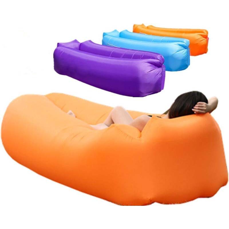2021批發價戶外便攜式充氣野營沙灘懶人充氣睡袋 折疊空氣沙發床