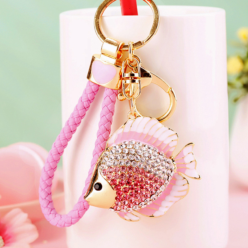 49g Weight Lobster Trigger Clasp Closure Clasp Closure Type Rhinestones Inlay Material Keychain Classification 1 Piece Quantity Daily Occasion Zinc alloy Material Fish Pattern Unisex Gender Plating, Diamond Design Cute Style 1 Piece Cute Fish Zinc Alloy Plating Diamond Rhinestones Unisex Lobster Trigger Clasp Closure Keychain 13