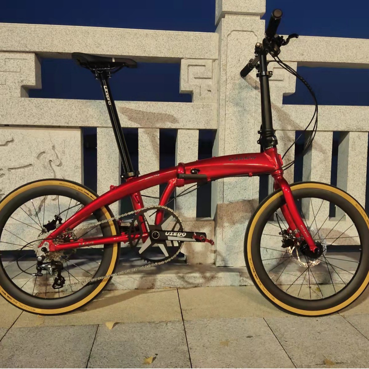 UIDEO高端铝合金折叠车TiagraR4700变速油压碟刹四培林轮组便携车