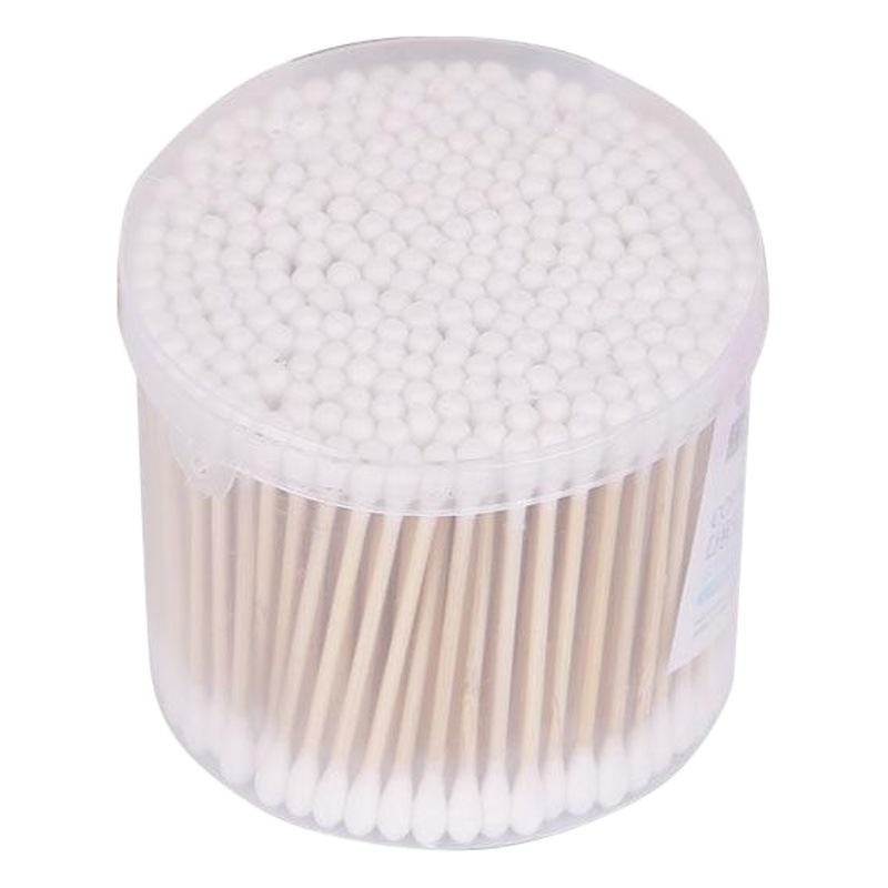 Venta directa de fábrica 150 piezas tarjeta de papel en caja hisopo de algodón de doble cabeza maquillaje desechable hisopo de algodón limpieza hisopo de algodón entrega de una pieza