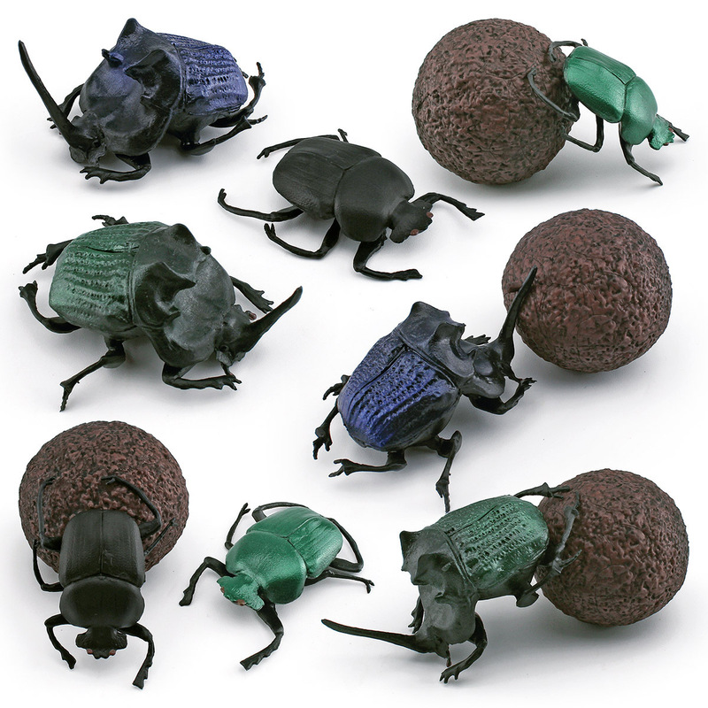 Cross-Border Simulated Insect Wild Animal Dung Beetle Model Children's Cognitive Dung Beetle Sand Table Decoration Ornaments